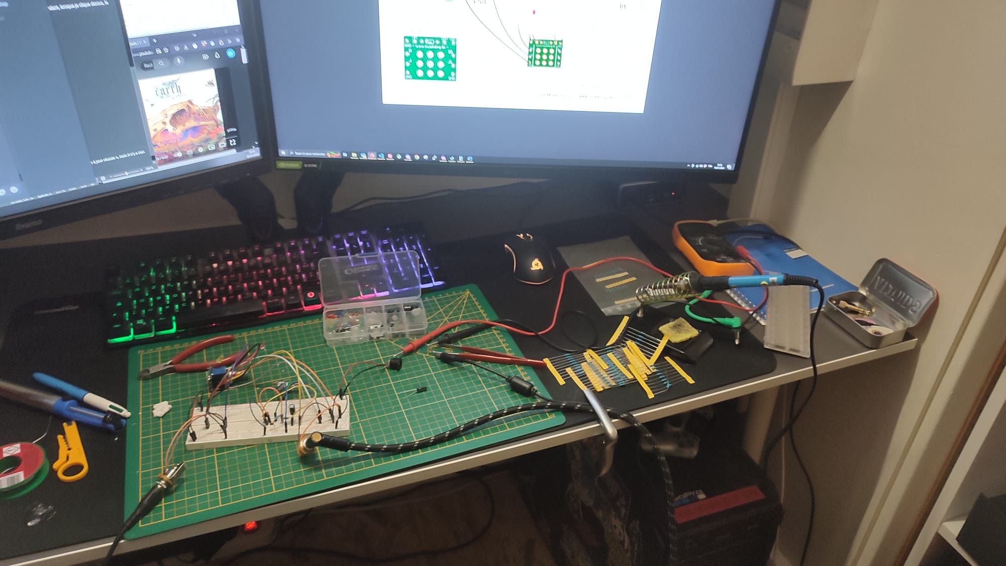 Test fuzz DIY sur breadboard